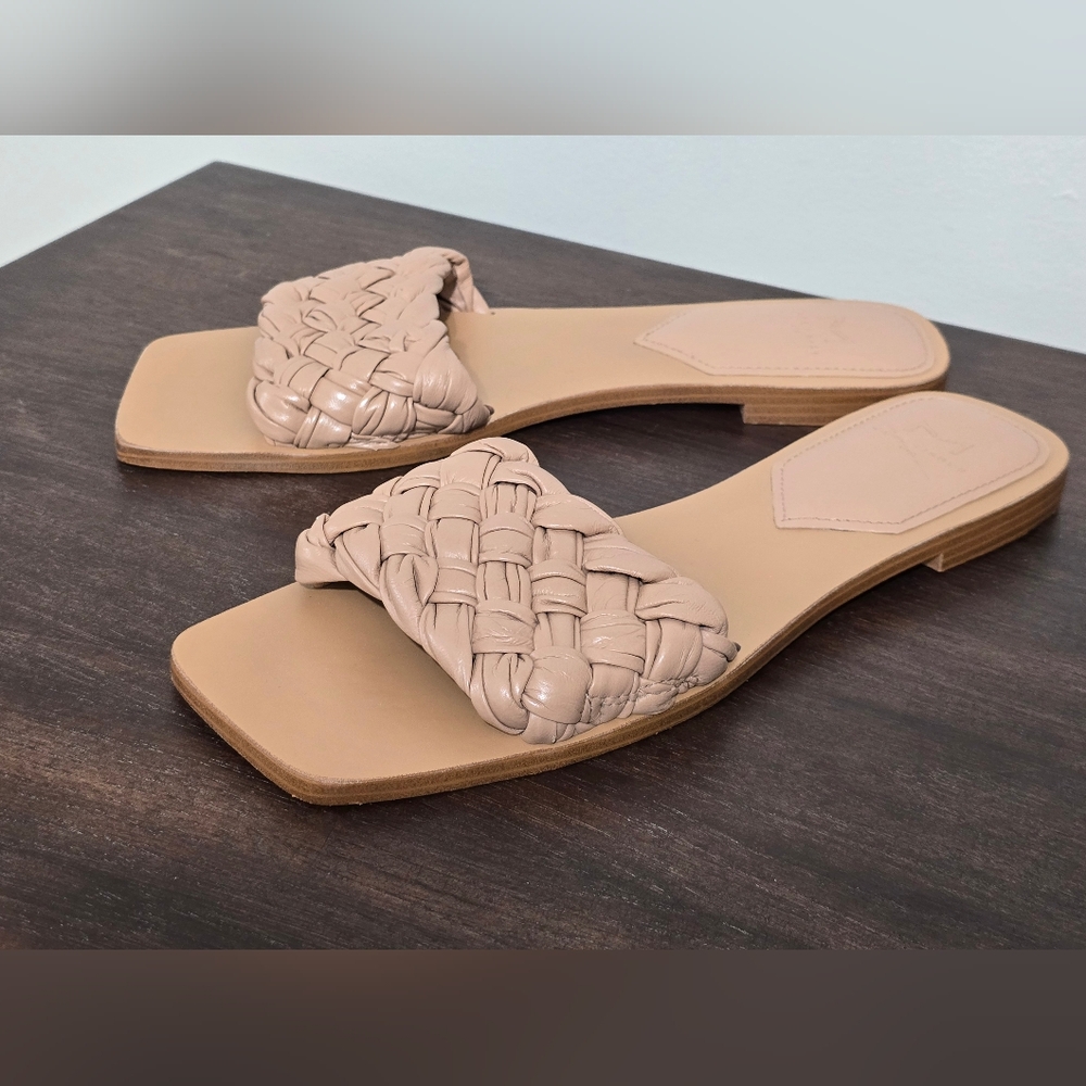 Marc Fisher Ltd. Reanna Leather Woven Flat Sandals Women's Size 10M - Picture 6 of 12